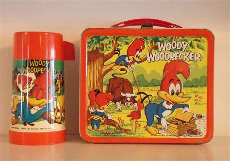 Woody Woodpecker Lunch Box, Aladdin Metal Lunch Bucket, 